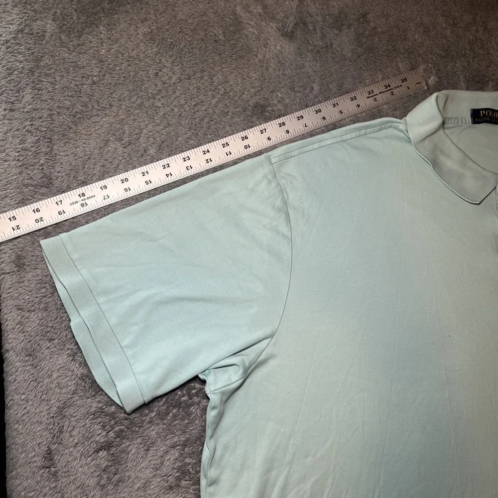 Polo Ralph Lauren Light Blue Men's Short Sleeve SZ 4XLT Flesh Pony Preppy Shirt